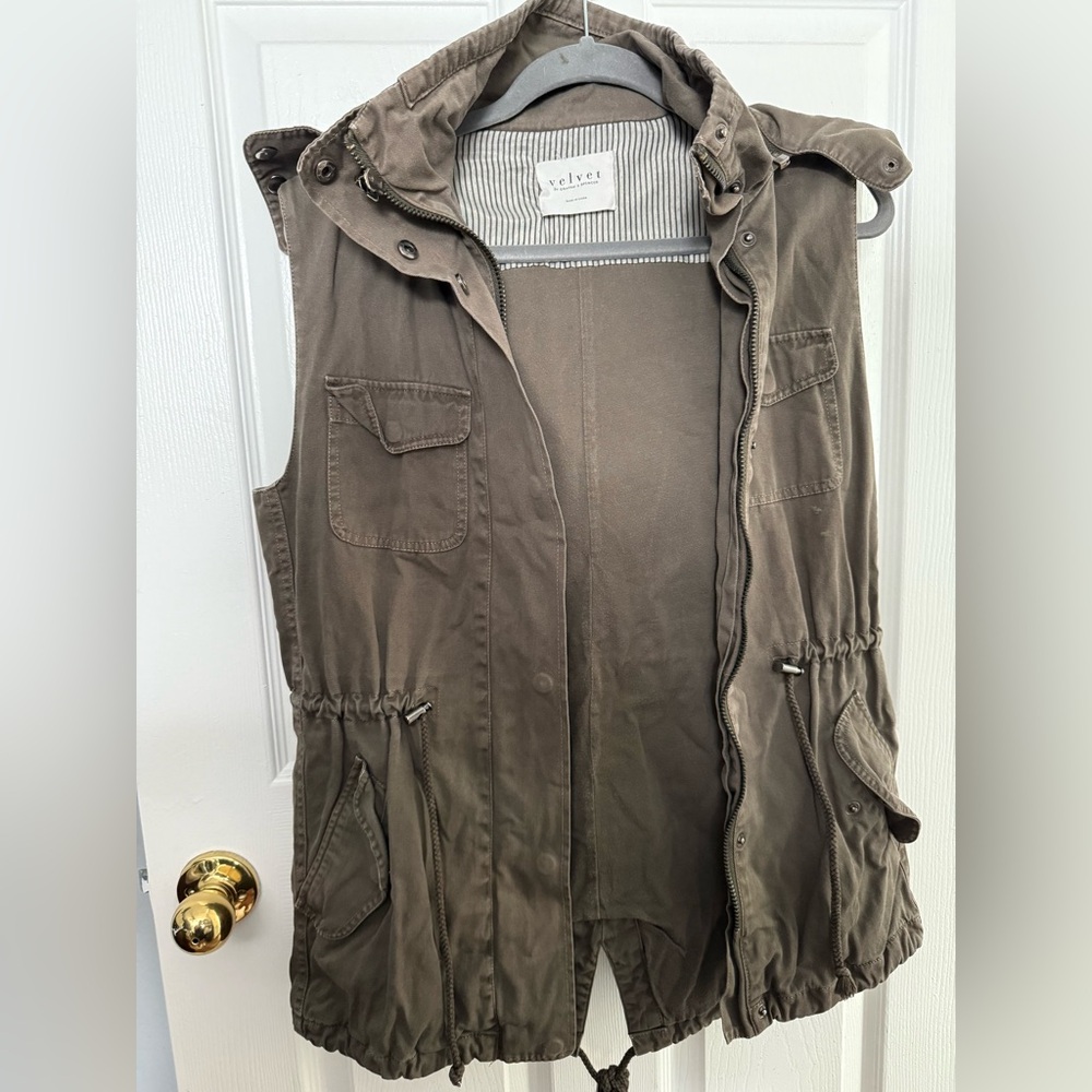Velvet brand washed green vest
